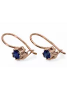 Original Vintage 14K Rose Gold Sapphire Earrings Vintage Jewlery vec053r